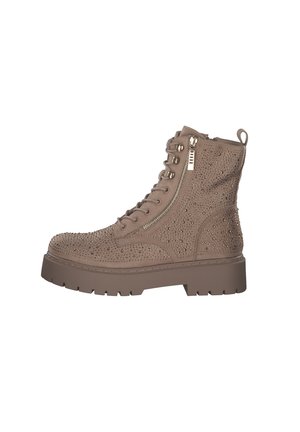 Platform ankle boots - beige stones