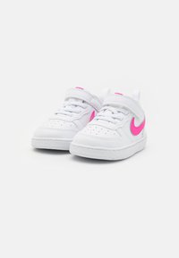 Nike Sportswear COURT BOROUGH LOW RECRAFT - Baskets basses - white/laser fuchsia