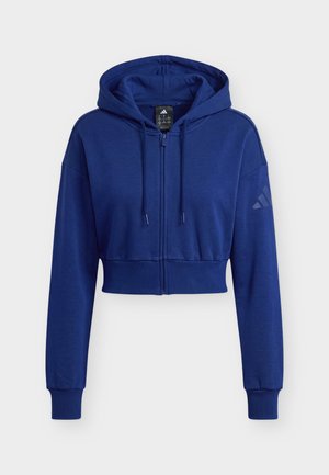adidas Sportswear, ESSENTIALS CONTEMPORARY  FULL ZIP HOODED JACKET - Φούτερ με φερμουάρ - dark blue