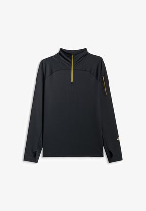 4F, 4F BLUZA TREKKINGOWA REGULAR BEZ KAPTURA MĘSKA - ZIELONA M - Sweatshirt - deep black