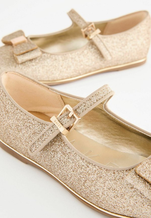 GLITTER BOW – REGULAR FIT – Riemchenballerina – gold