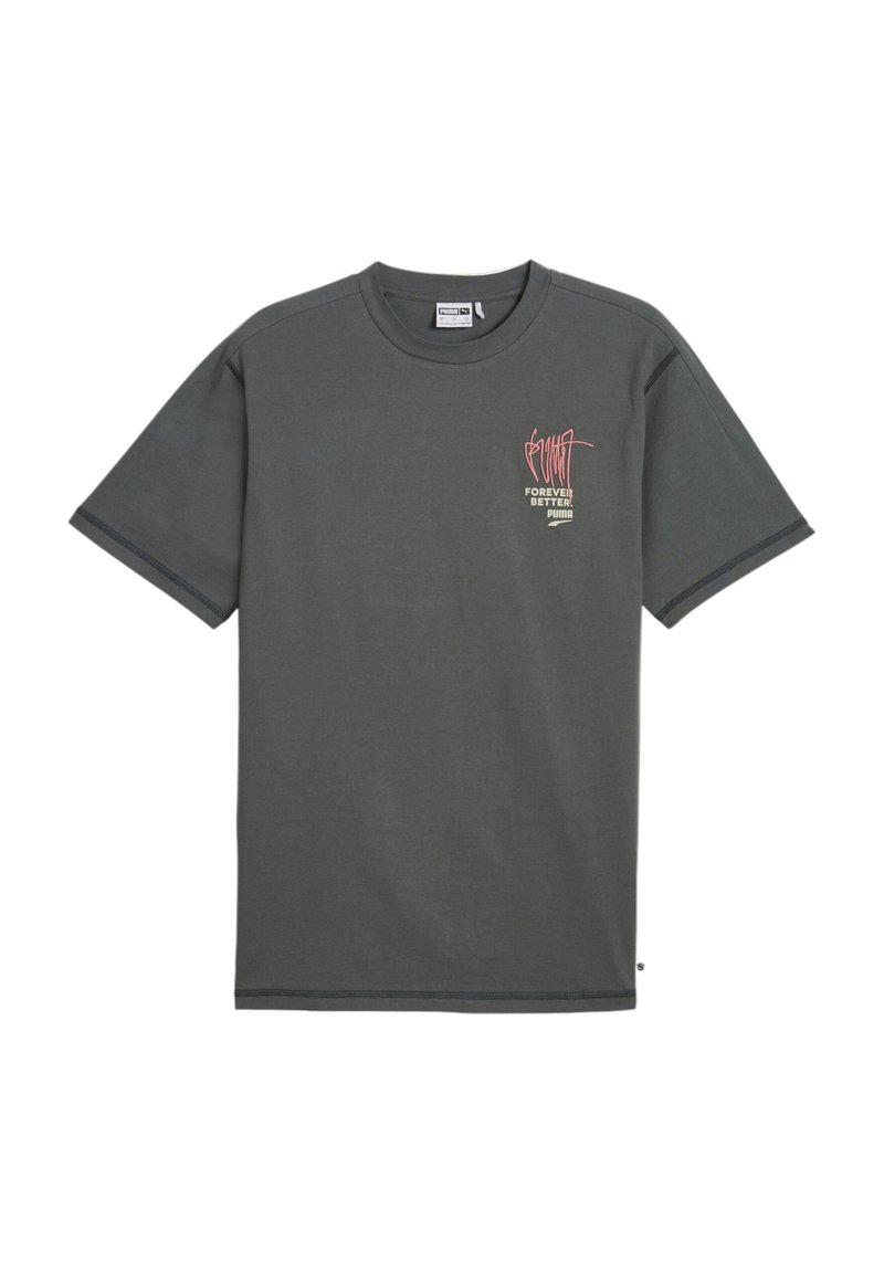 Puma LIFESTYLE - DOWNTOWN RE COLLECTION - T-shirt con stampa - grau
