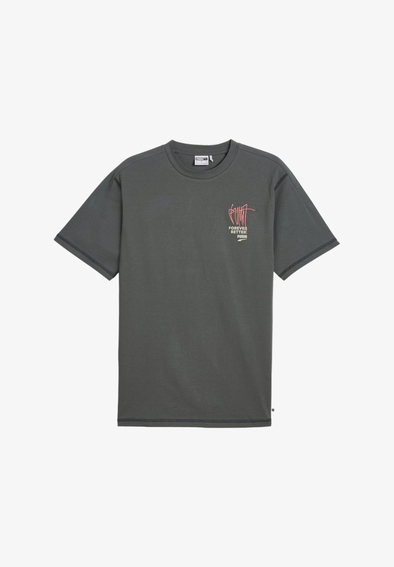 Puma LIFESTYLE - DOWNTOWN RE COLLECTION - T-shirt con stampa - grau