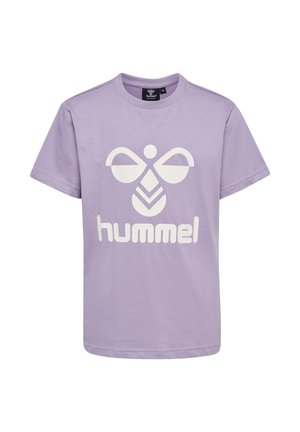 TRES  S/S - T-shirt med print - lavender gray