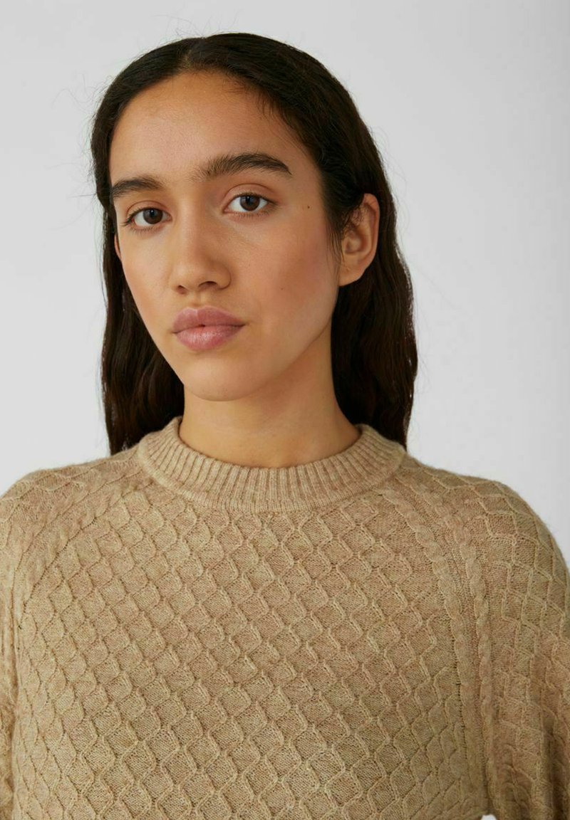 Damen Strickjacken | Object Strickpullover cornstalk/beige - DR77488 Damen Strickjacken | Object Strickpullover cornstalk/beige - DR77488