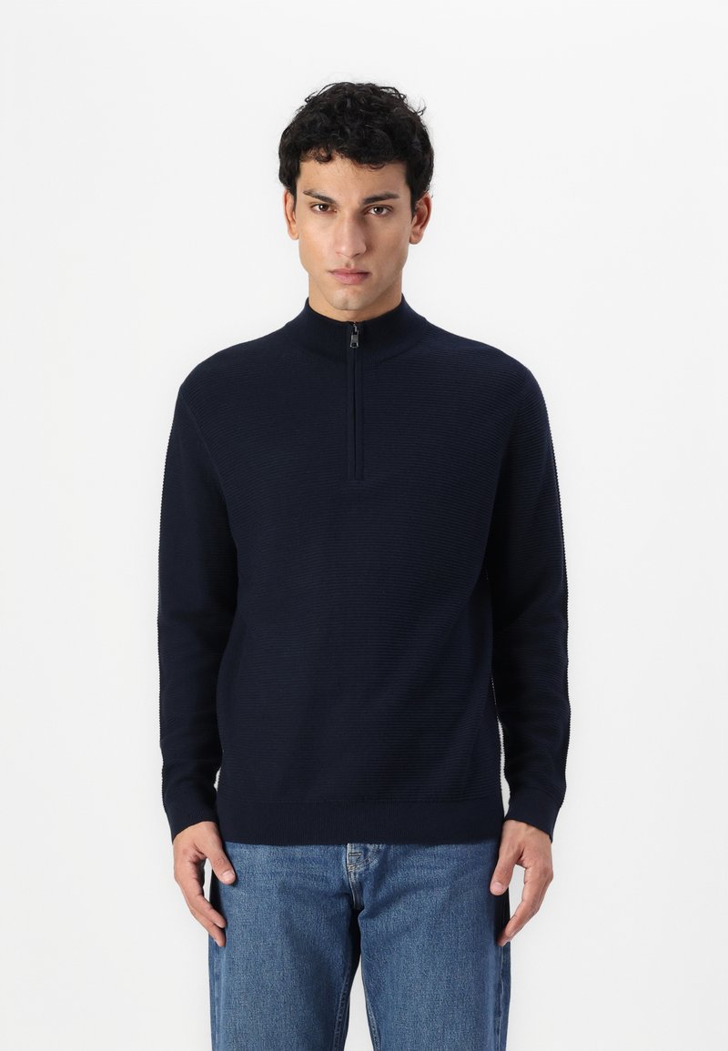 OLYMP Level Five TROYER STRICK - Strickpullover - navy