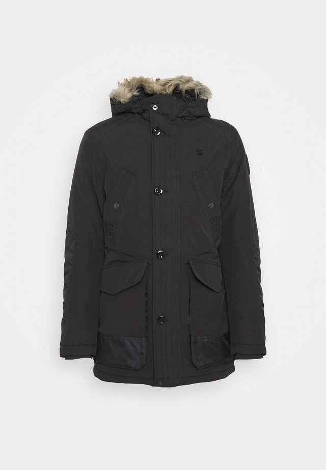 VODAN PDD HDD FAUX FUR PARKA - Veste d'hiver - dark black