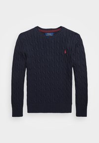 CABLE KNIT COTTON SWEATER - Trui - navy