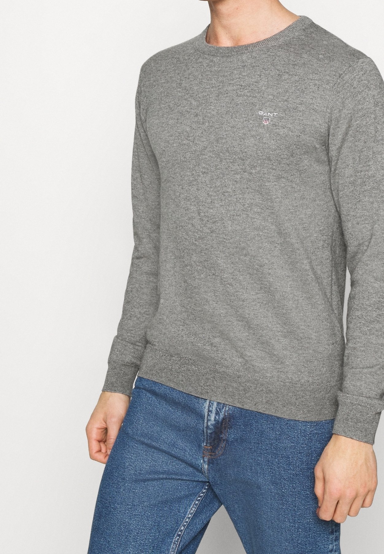 GANT Strickpullover mottled dark grey/dunkelgrau-meliert (Pre