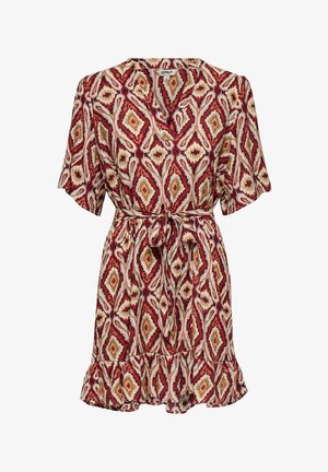 ONLY, DRESS ONLANTONIA SHORT DRESS - Freizeitkleid - brick red