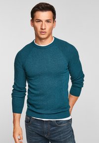 QS Strickpullover - petrol melange