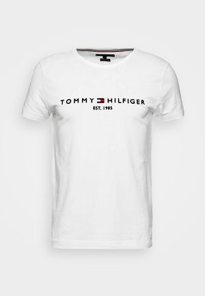 Tommy Hilfiger LOGO TEE - Nyomott mintás póló - white