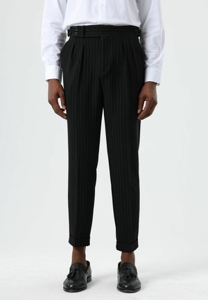 PLEATED - Stoffhose - black