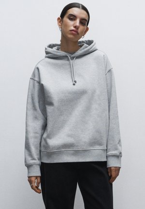 TRUE BLANKS - CONTEMPORARY OVERSIZED - Jersey con capucha - melange grey