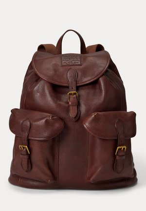 Polo Ralph Lauren, HERITAGE LEATHER BACKPACK UNISEX - Reppu - british tan
