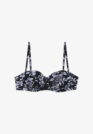 Yamamay, ICONIC - BIKINI TOP - Bikini pezzo sopra - black/white floral