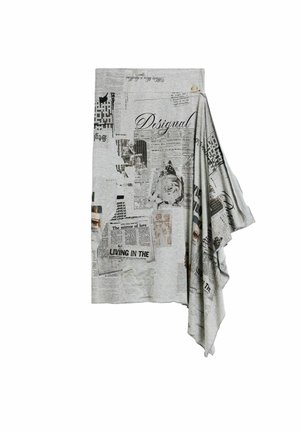 Desigual, ASYMMETRICAL PRINTED SKIRT - Kokerrok - white