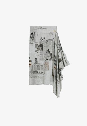 Desigual, ASYMMETRICAL PRINTED SKIRT - Puzdrová sukňa - white