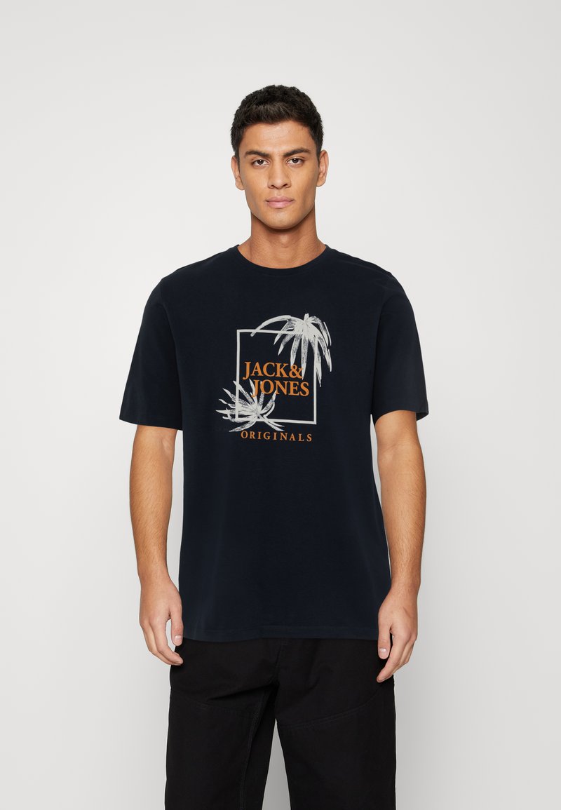 Jack & Jones JORCRAYO BRANDING TEE CREW NECK TShirt print navy