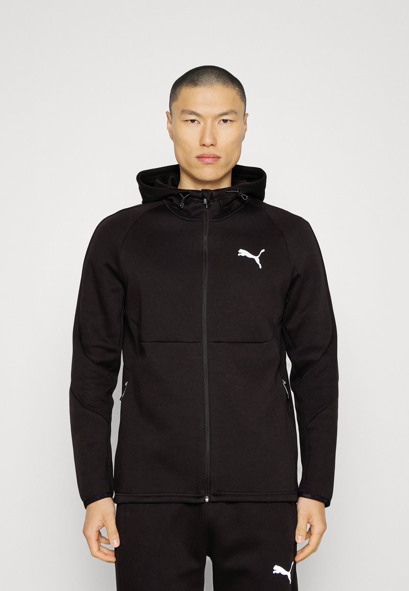 Puma - EVOSTRIPE FULL ZIP HOODIE  - Felpa con zip - black, Ingrandire