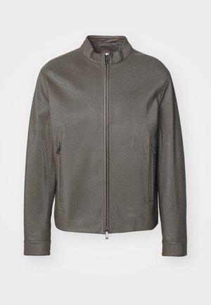 Emporio Armani BLOUSON JACKET - Skinnjacka - brown