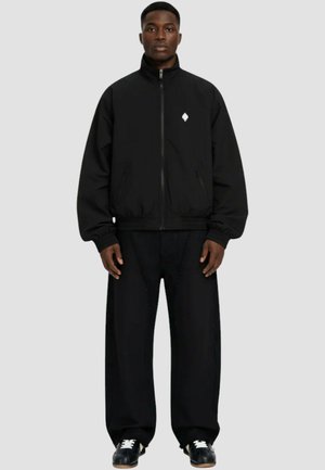 Felpa con zip - nero