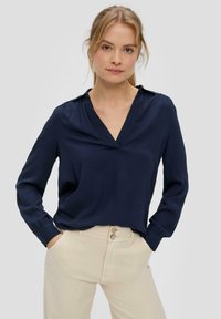 s.Oliver MIT V-AUSSCHNITT - Bluza - navy