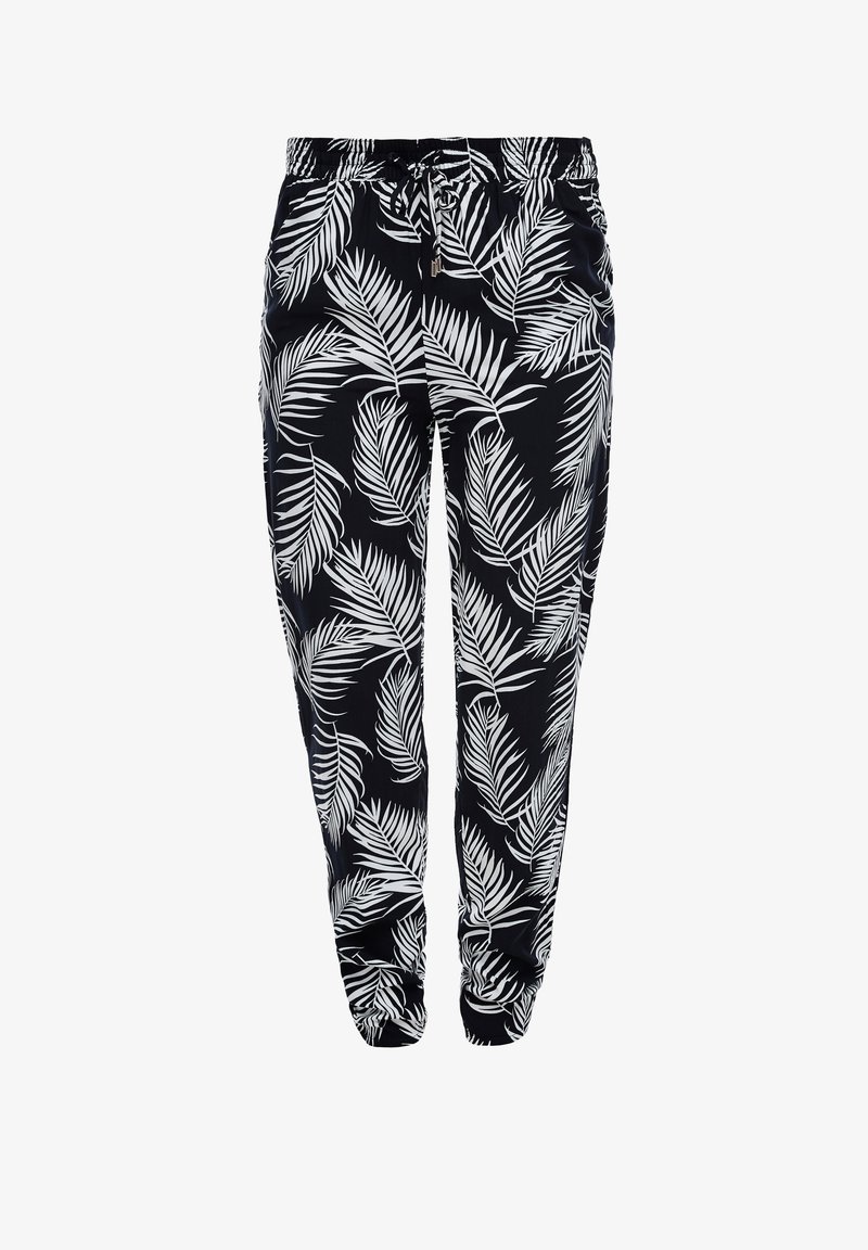 S Oliver Leichte Stoffhose Leggings Hosen Navy Aop Leafs Dunkelblau Zalando Ch