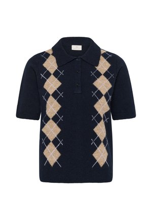 Kaffe, KAOLIVE ARGYLE - Polokošeľa - midnight beige argyle