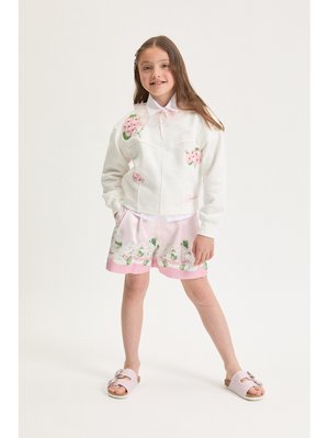 BERMUDA GERANI A BALZE - Rövidnadrágok - rosa antico