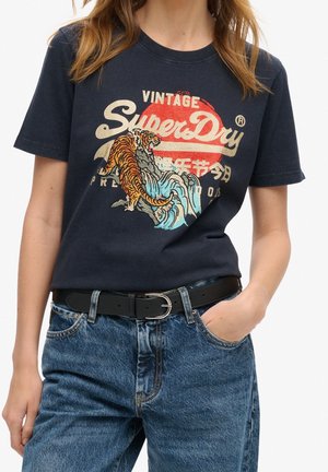 T-shirt med print - blue