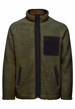 Veste Polaire à Capuche Homme Indicode Grosvenor - Col Montant, Poches, Coupe Chinée - Blouson Chaud Hiver