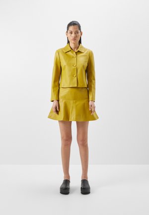 Proenza Schouler White Label RUFFLE SKIRT - Mini skirts  - light yellow