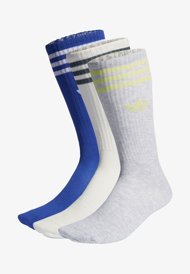 adidas Originals HIGH CREW SOCK UNISEX 3 PACK - Sokker - lucid blue/light grey heather/cloud white