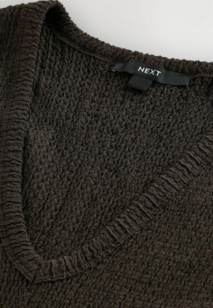 Next REGULAR FIT  SLEEVELESS TEXTUED  - Tops - chocolate brown