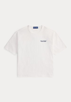 RELAXED FIT POLO SPORT JERSEY T-SHIRT - Nyomott mintás póló - white