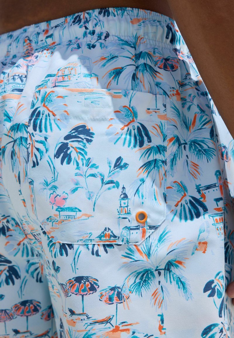 Short de bain motifs palmiers - BLEU - Homme - 9.75