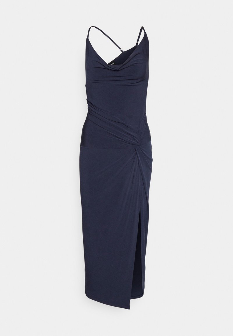 Even&Odd CIRC ASYMMETRIC NECKLINE SLIT DRESS - Cocktail dress / Party dress - 503 - dark blue/dark blue - Zalando.ie Even&Odd CIRC ASYMMETRIC NECKLINE SLIT DRESS - Cocktail dress / Party dress - 503 - dark blue/dark blue - Zalando.ie