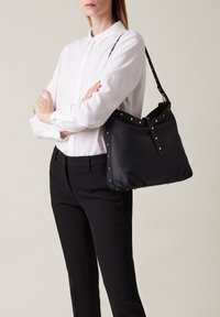 Borbonese METROPOLE HOBO MEDIUM - Borsa a mano - dark black