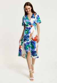 Liquorish FLORAL PRINT BASED MIDI WRAP - Day dress - multicoloured