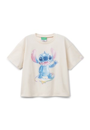 LILO STITCH DISNEY BOXY FIT - Print T-shirt - cream