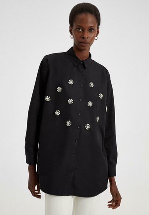 Touch?� Priv?� FRILLED - Robe chemise - black/noir - ZALANDO.FR