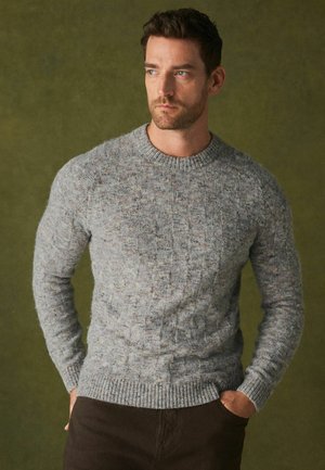 Next, REGULAR FIT - TEXTURED CREW NECK JUMPER - Strickpullover - grey