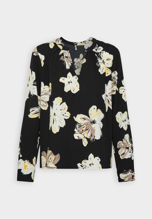 JDY JDYSORO STRING - T-shirt à manches longues - black/whitecap grey