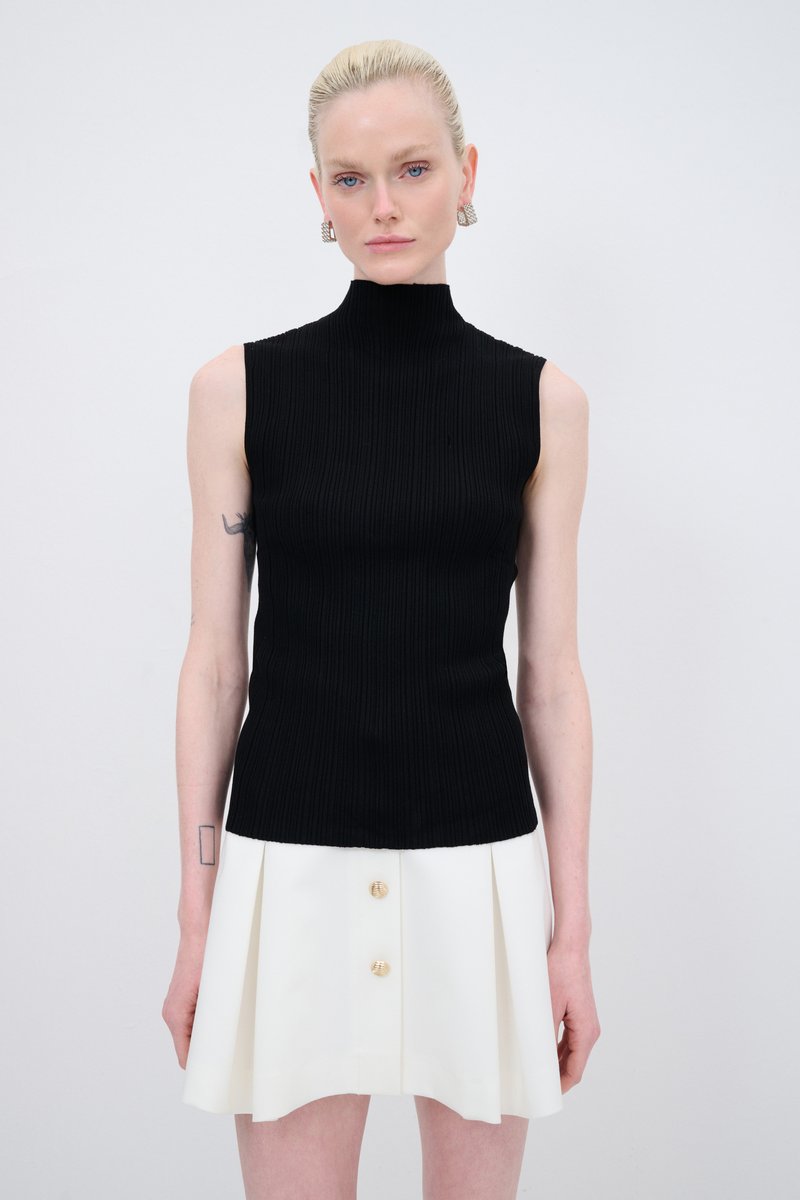 adL TURTLENECK SLEEVELESS  - Top - black