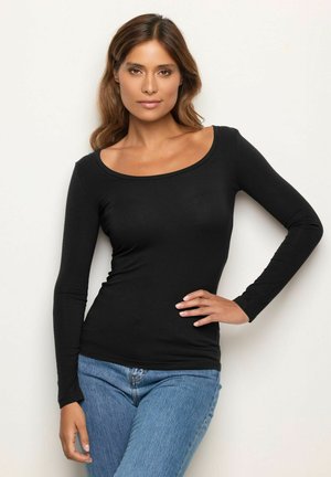 BASIC A MANICHE LUNGHE - Maglietta a manica lunga - black