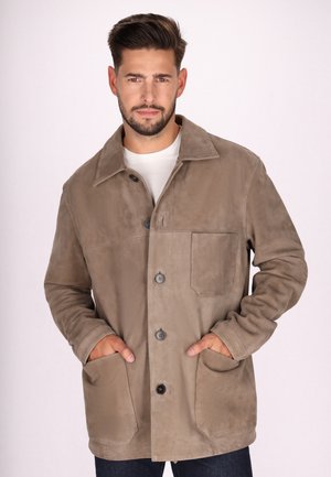 Veste en cuir - grau
