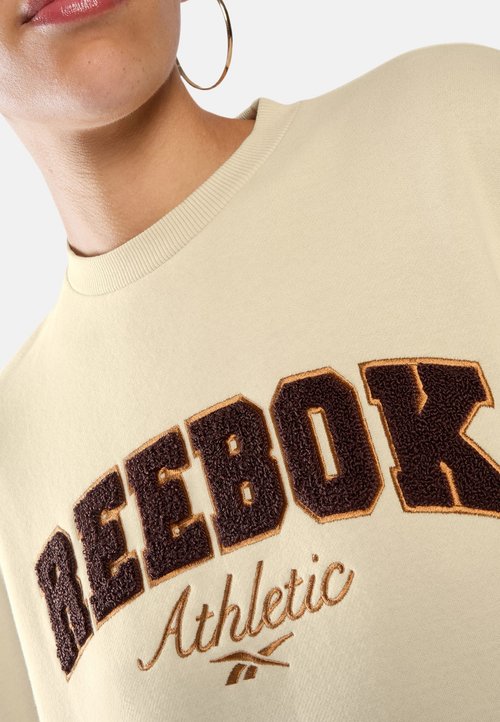 Reebok ELEVATED ATHLETIC MOCK NECK FLEECE SWEAT-WHITE. - Sweatshirt - linen — foto 4