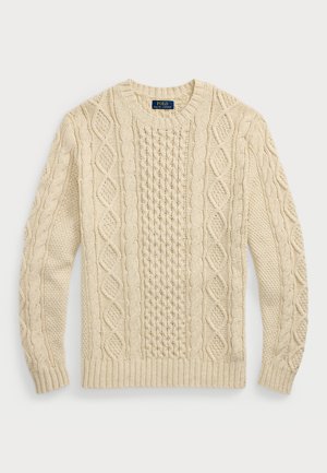Polo Ralph Lauren THE ICONIC FISHERMAN'S JUMPER - Jumper - oatmeal combo