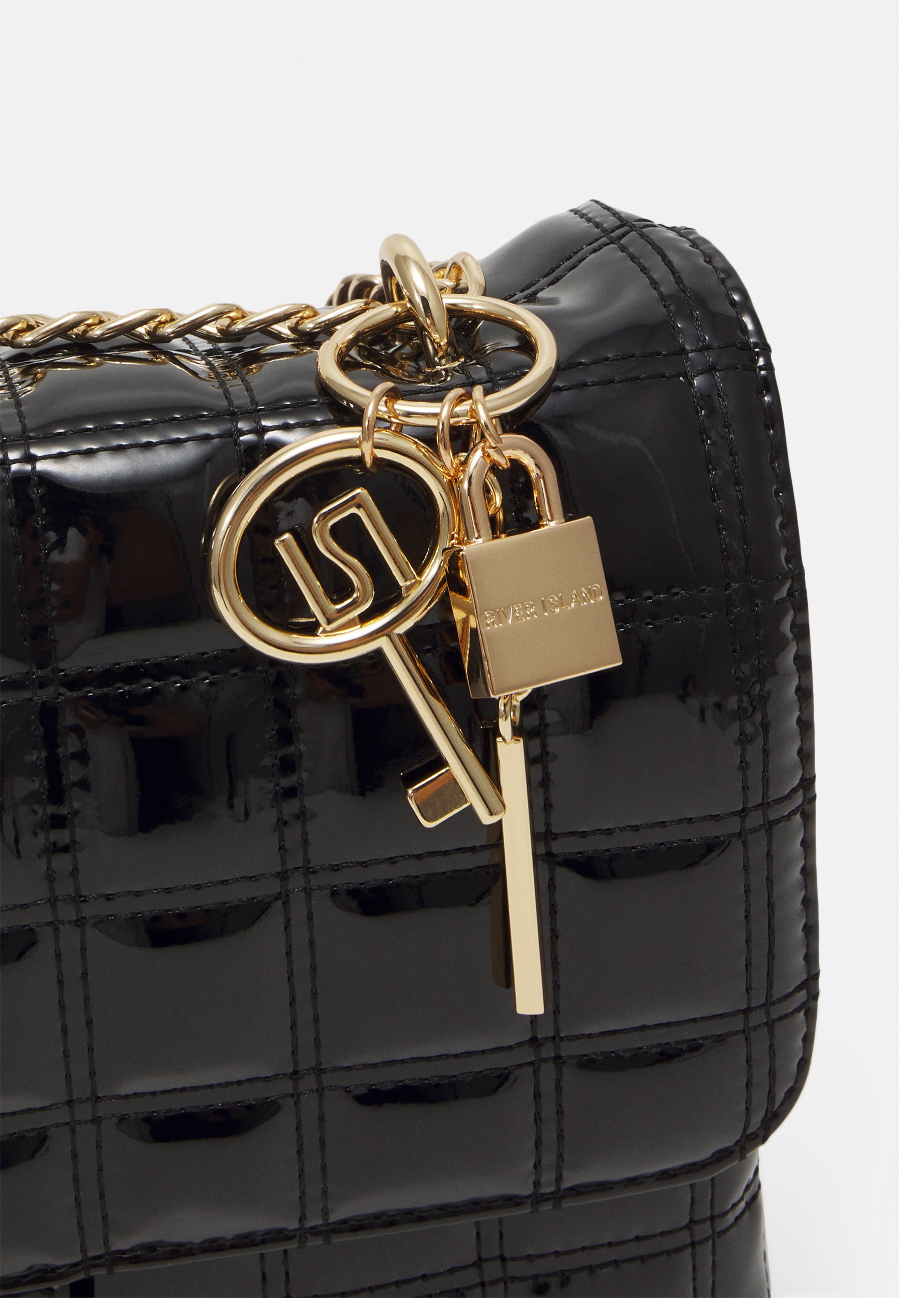 River Island QUILTED SHOULDER BAG - Rankinė - black/juoda - Zalando.lt